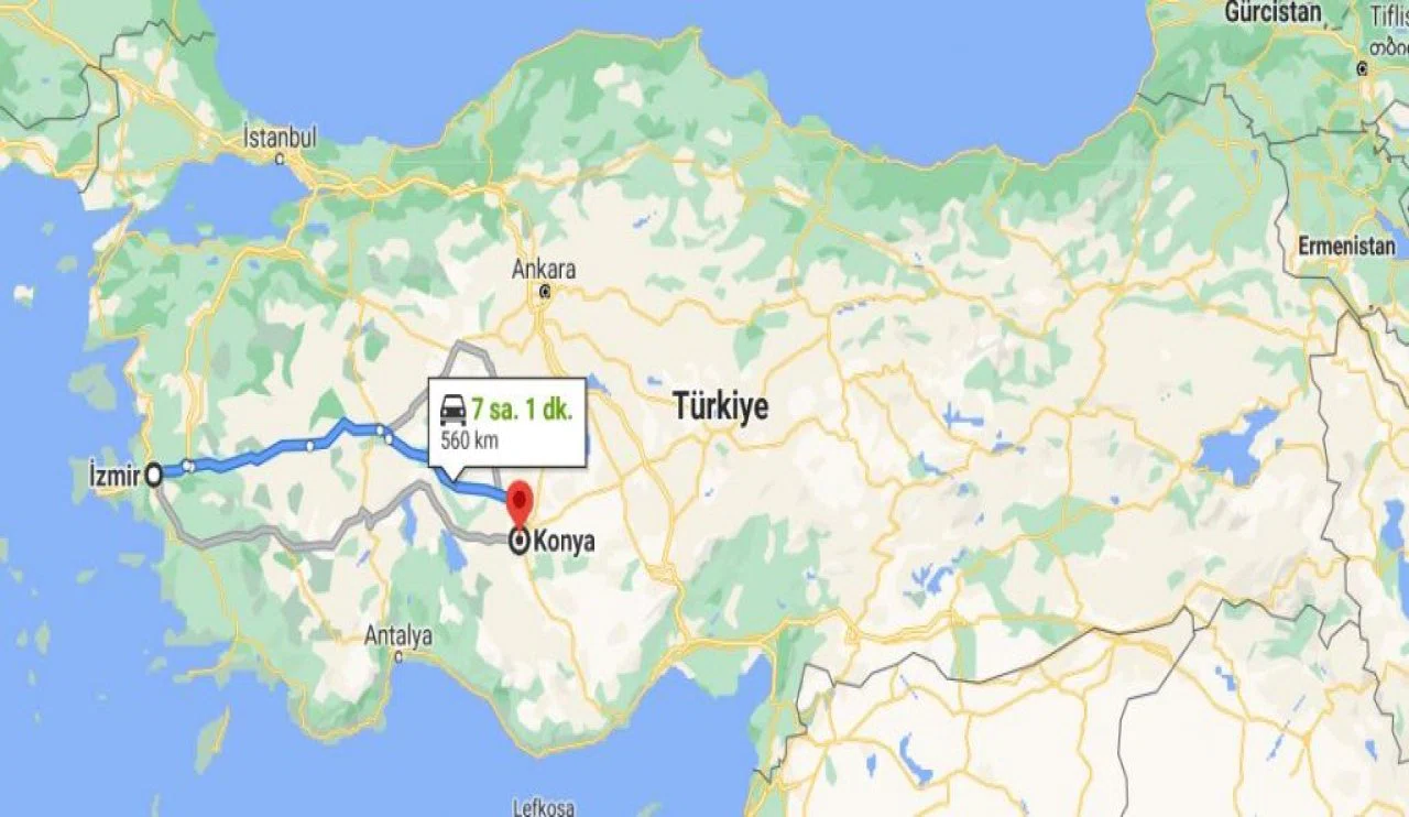İzmir Konya arası kaç km, kaç saat, nasıl gidilir?