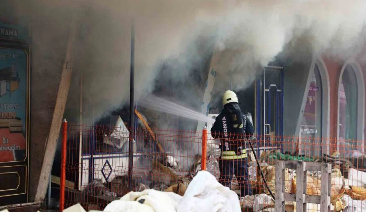 Konya’da korkutan yangın! Fabrikada yangın çıktı