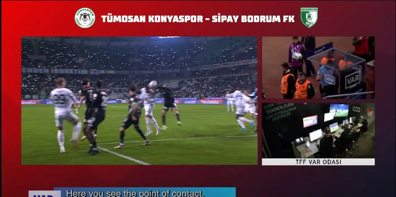 Konyaspor - Bodrum FK maçının VAR konuşmaları açıklandı