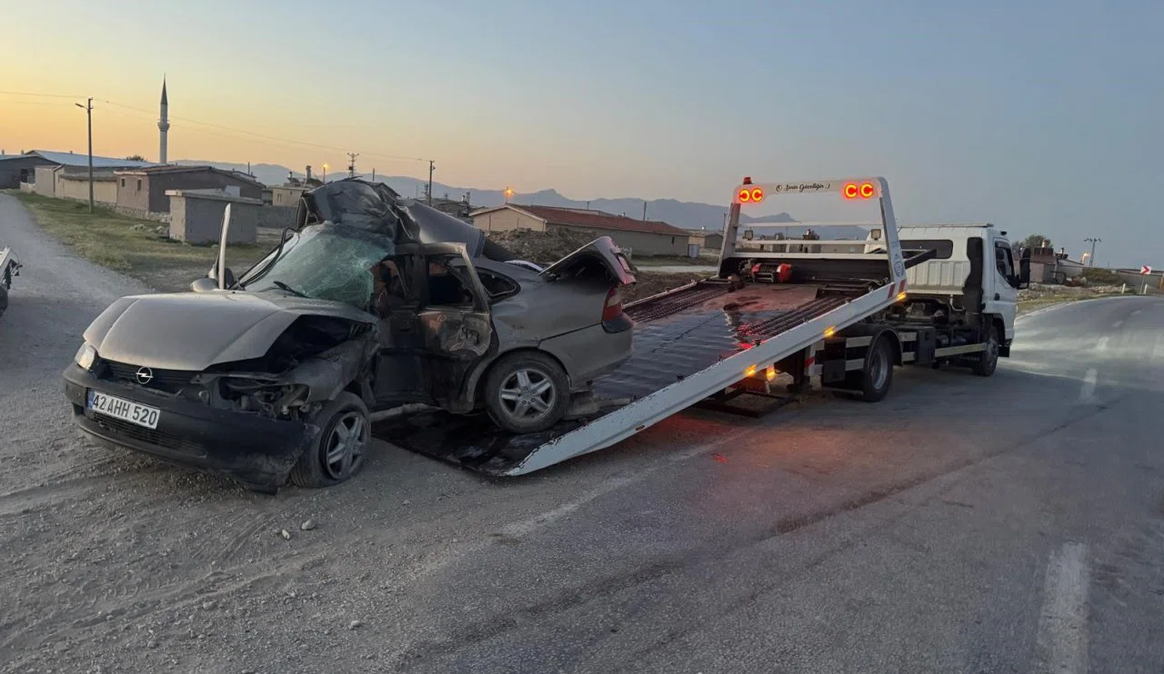 Konya’da ölümle sonuçlanan trafik kazası kamerada