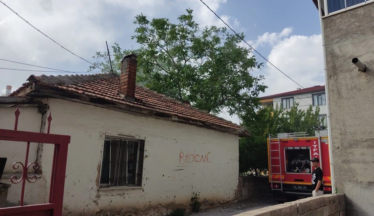 Konya'da Müstakil Evde Yangın!