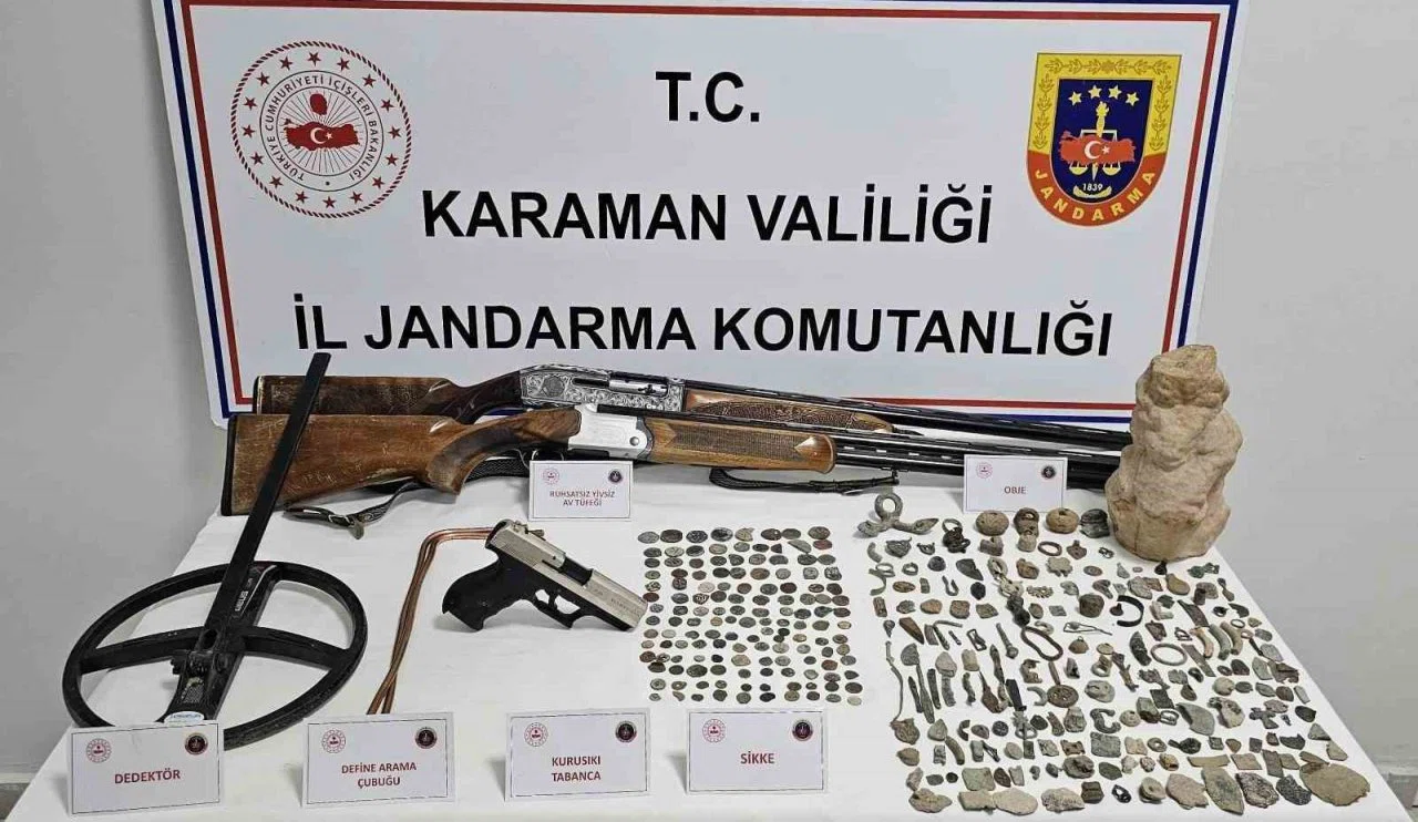 Karaman’da tarihi eser ve uyuşturucu operasyonu! Çok sayıda gözaltı