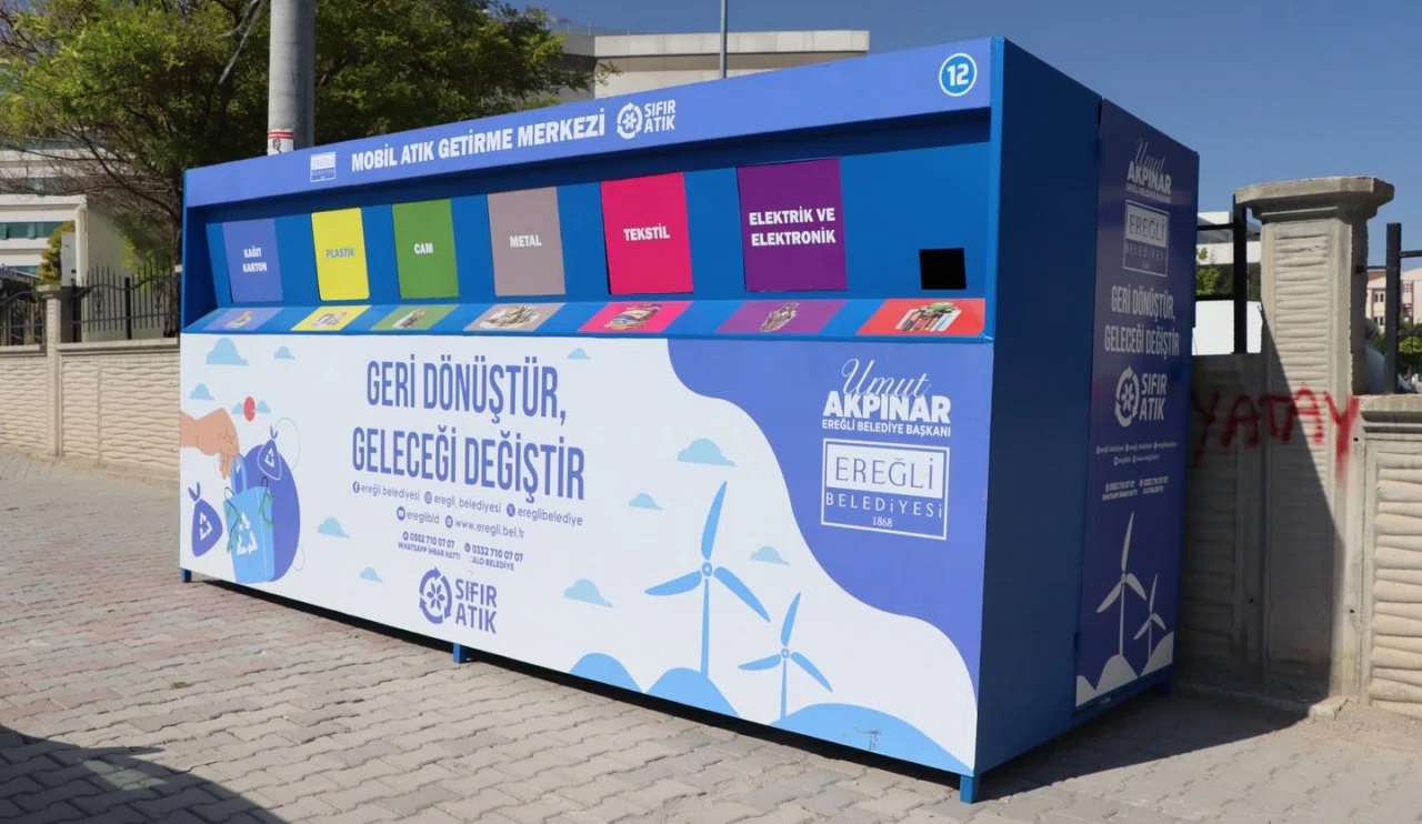 Ereğli’de geri dönüşüm seferberliği: Mobil atık noktaları hizmete girdi