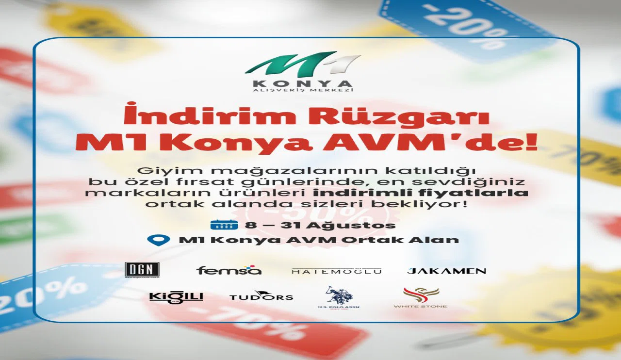 M1 Konya AVM'de indirim rüzgarı!