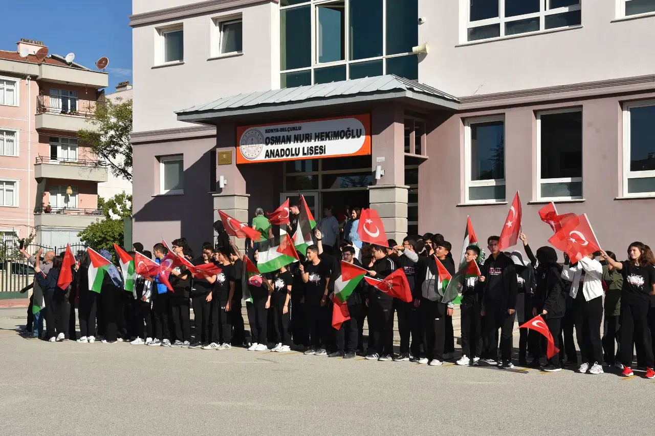 Konya’da eğitim camiasından Filistin'e destek!