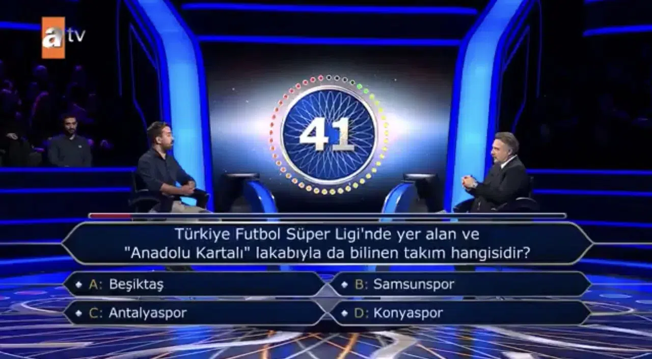 “Futbol ile aram çok iyidir” diyen Aksaraylı yarışmacı Konyaspor sorusunda elendi