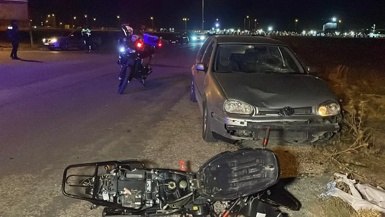 Karaman'da motosiklet ve otomobil çarpıştı! 1 yaralı