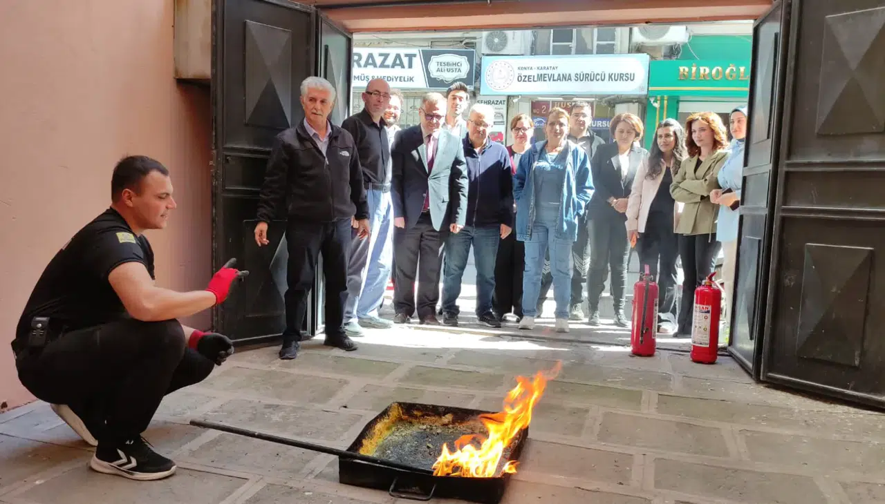 Cumhurbaşkanlığı İletişim Başkanlığı Konya’da yangın ve acil durum tatbikatı düzenledi