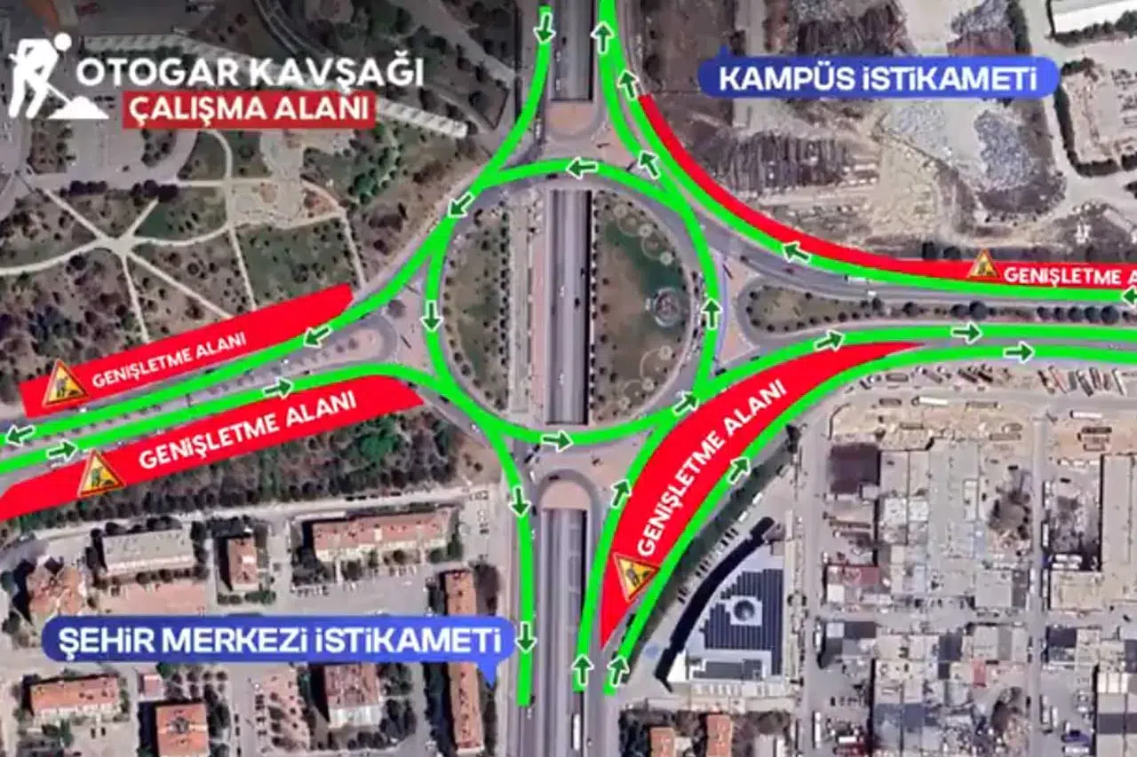 Konya'daki işlek kavşakta yol genişletme çalışması başlıyor