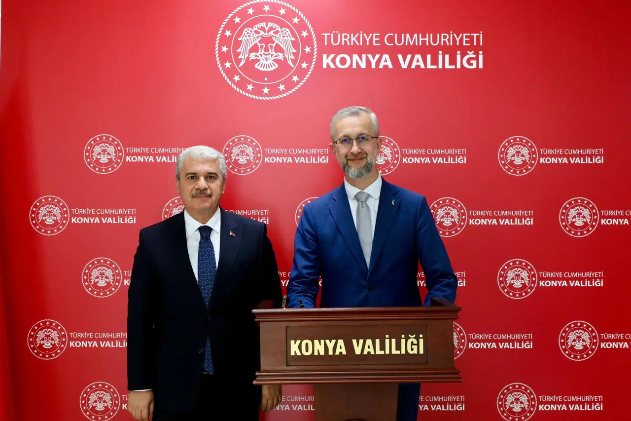 Ukrayna Büyükelçisi Konya’da! Vali Akın ile buluştu
