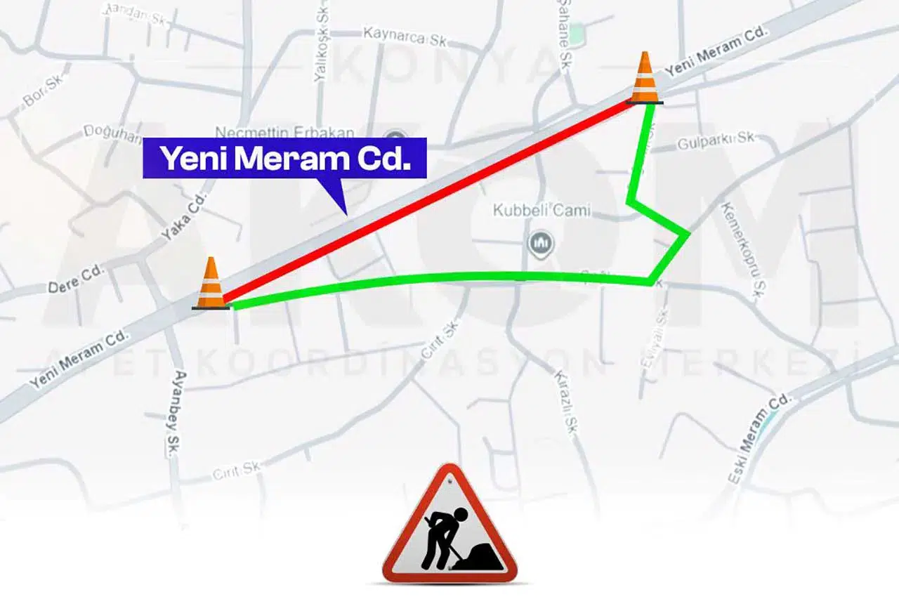 Sürücüler dikkat! Konya'daki işlek cadde kapandı