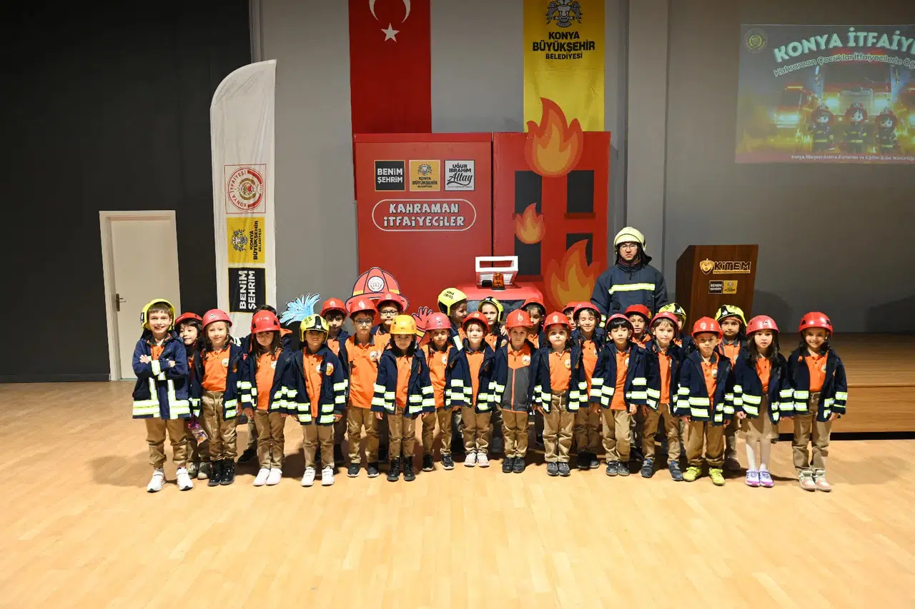 Konya'da 31 ilçede 41 bin öğrenciye itfaiye eğitimi veriliyor!