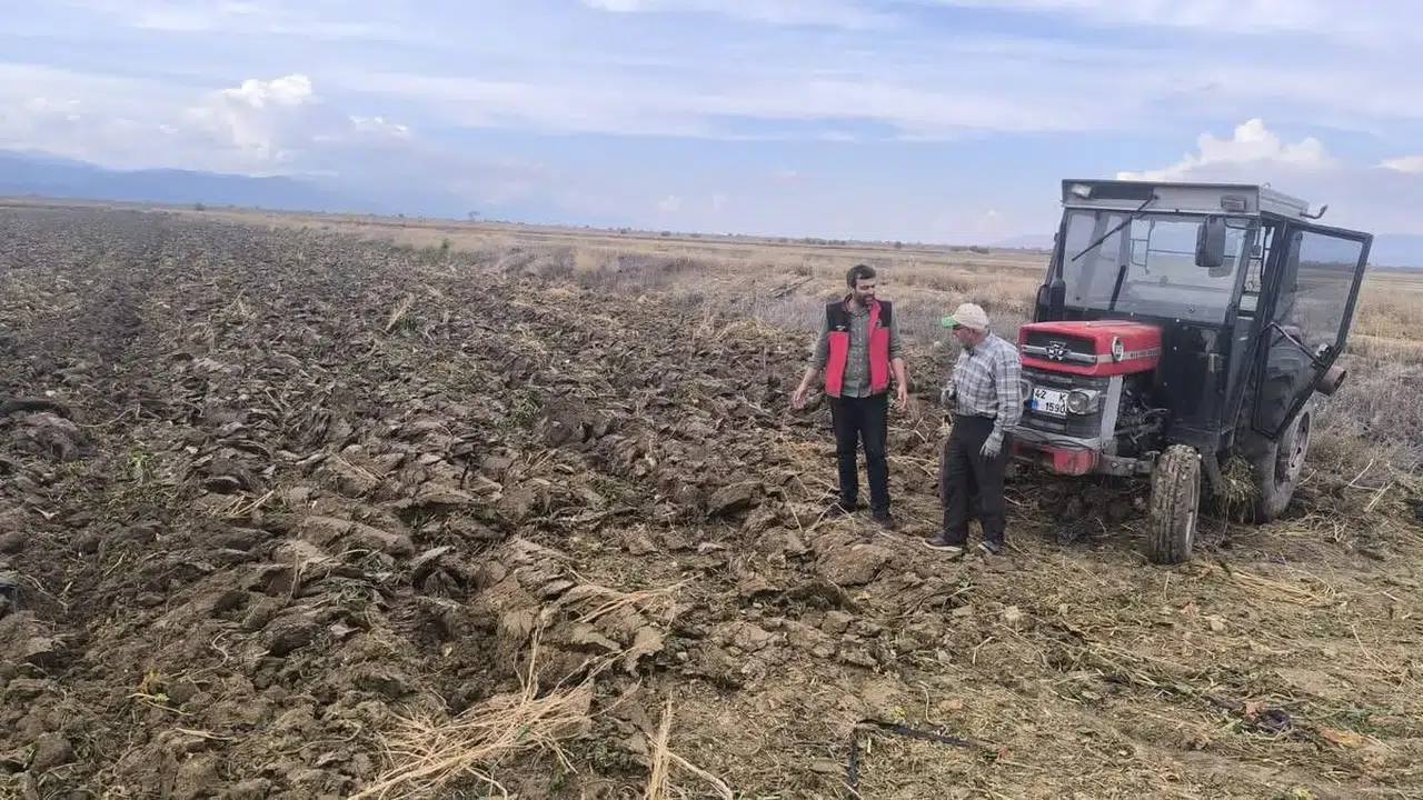 Konya'nın o ilçesinde hasat ve hazırlık bir arada