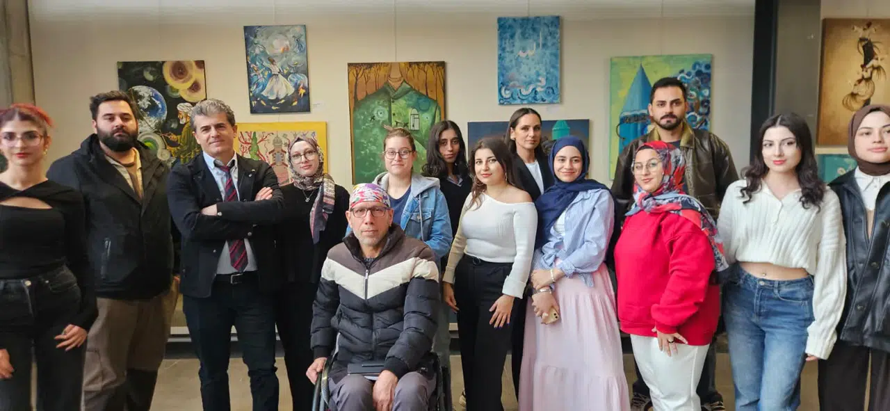 NEÜ’lü öğrencilerden anlamlı sergi! Mevlânâ’nın öğretisi tuvale yansıdı