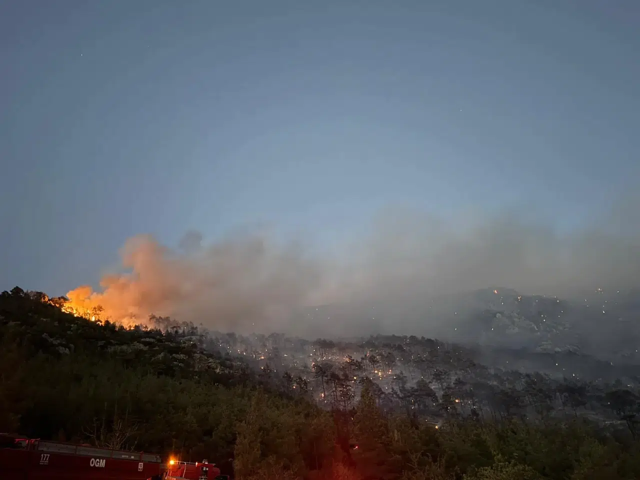 Konya ekibi destekledi! Denizli'deki orman yangını söndürüldü