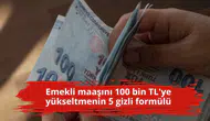 Emekli maaşını 100 bin TL'ye yükseltmenin 5 gizli formülü