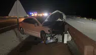 Konya'da 200 kilometre hızla kaza yaptı! Otostop çekip kaçtı
