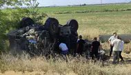 Konya’da askeri araç devrildi