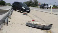 Karaman-Konya yolunda otomobil böyle savruldu! O anlar kamerada
