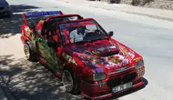 Konya’da gören bir daha bakıyor! Aracını Şimşek McQueen’e çevirdi