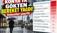 Konya’ya gökten bereket yağdı! Rakamlar şaşırttı