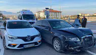 Karaman'da korkutan kaza: İki otomobil birbirine girdi