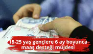 18-25 yaş gençlere 6 ay boyunca maaş desteği müjdesi