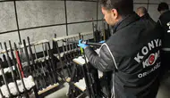 Konya’da dev operasyon! Çok sayıda silah ele geçirildi