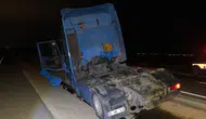 Karaman-Ereğli yolunda korkutan kaza! Tır 100 metre sürüklendi