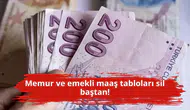 Memur ve emekli maaş tabloları sil baştan!