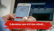E-devlette tam 415 ilan silindi...