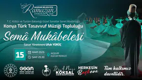 Akşehir’de Ramazan etkinlikleri devam ediyor: Sohbet ve sema aynı sahnede