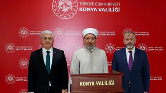 Konya Valisi Akın, Diyanet Başkanı Arpaguş’u makamında ağırladı