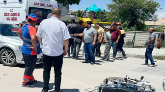 Konya’da korkutan kaza! Motosiklet beton mikserine çarptı
