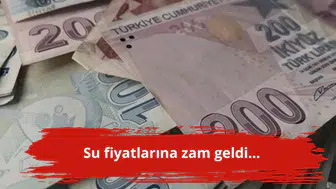 Su fiyatlarına zam geldi...