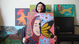Konya’da kolları olmadan ressam oldu: “Yapamazsın dediler, daha fazlasını yaptım”