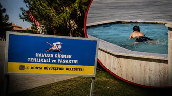 Konya'da her yaz aynı manzara: Yasak havuzda yüzdüler