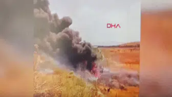 Aksaray’da madeni yağ yüklü TIR devrildi: sürücü yangında can verdi