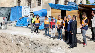 Konya’nın tarihi camisinde restorasyon çalışmaları hız kesmeden sürüyor