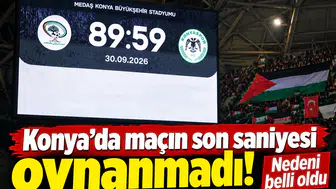 Konya’da maçın son saniyesi oynanmadı! Nedeni belli oldu