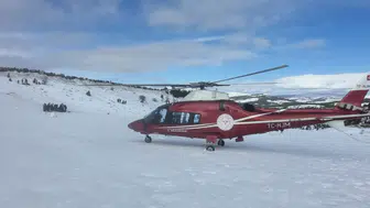 Konya'daki kayak merkezinde korkutan kaza: Hava ambulansı devreye girdi