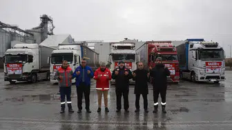 Konya'dan Gazze'ye 5 tırlık yardım! Dualarla uğurlandı