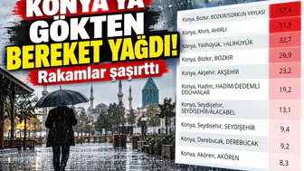 Konya’ya gökten bereket yağdı! Rakamlar şaşırttı