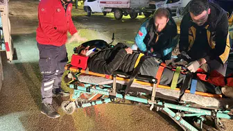 Aksaray’da kaçan araç motosiklete çarptı, sürücü yaralandı