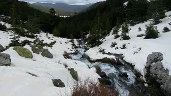 Konya'nın iki ilçesindeki kar suları doğayı coşturdu