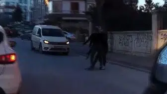 Konya'da trafikte kavga! Yumruklar konuştu