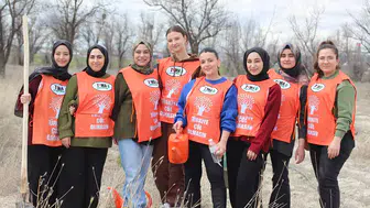 Konya'da gençlerden erozyonla mücadeleye destek