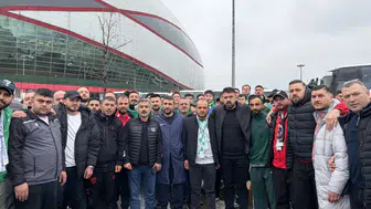 Samsunspor ile Konyaspor taraftarları arasında güzel görüntüler