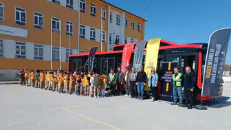 Konya’da şaşırtan proje! Bu otobüsün içinde eğitim var