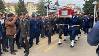 Konya’da büyük acı! Al bayrağa sarılarak son yolculuğuna uğurlandı